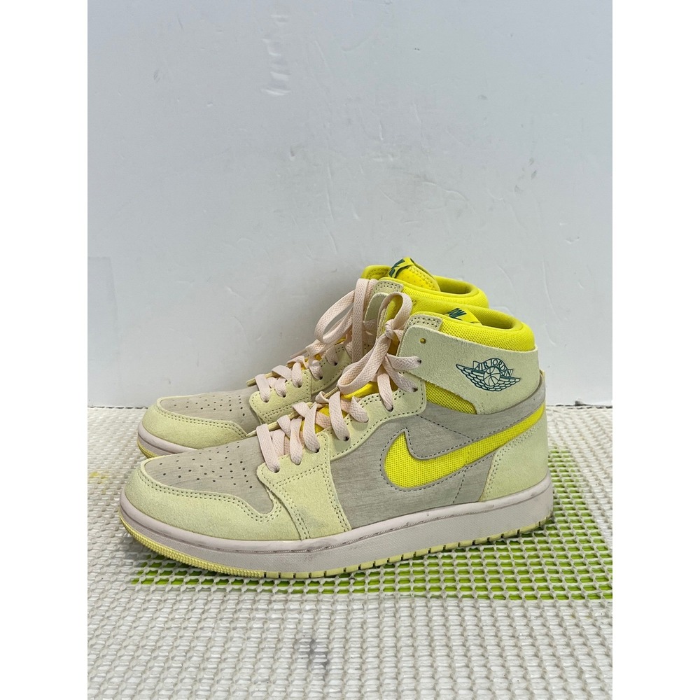 Nike Air Jordan 1 High Zoom CMFT 2 Women's 9 Citron Tint Yellow DV1305-800 GOOD